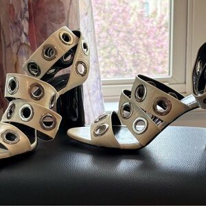 Proenza Schouler Women's White Grommet Strap High Heel Sandals